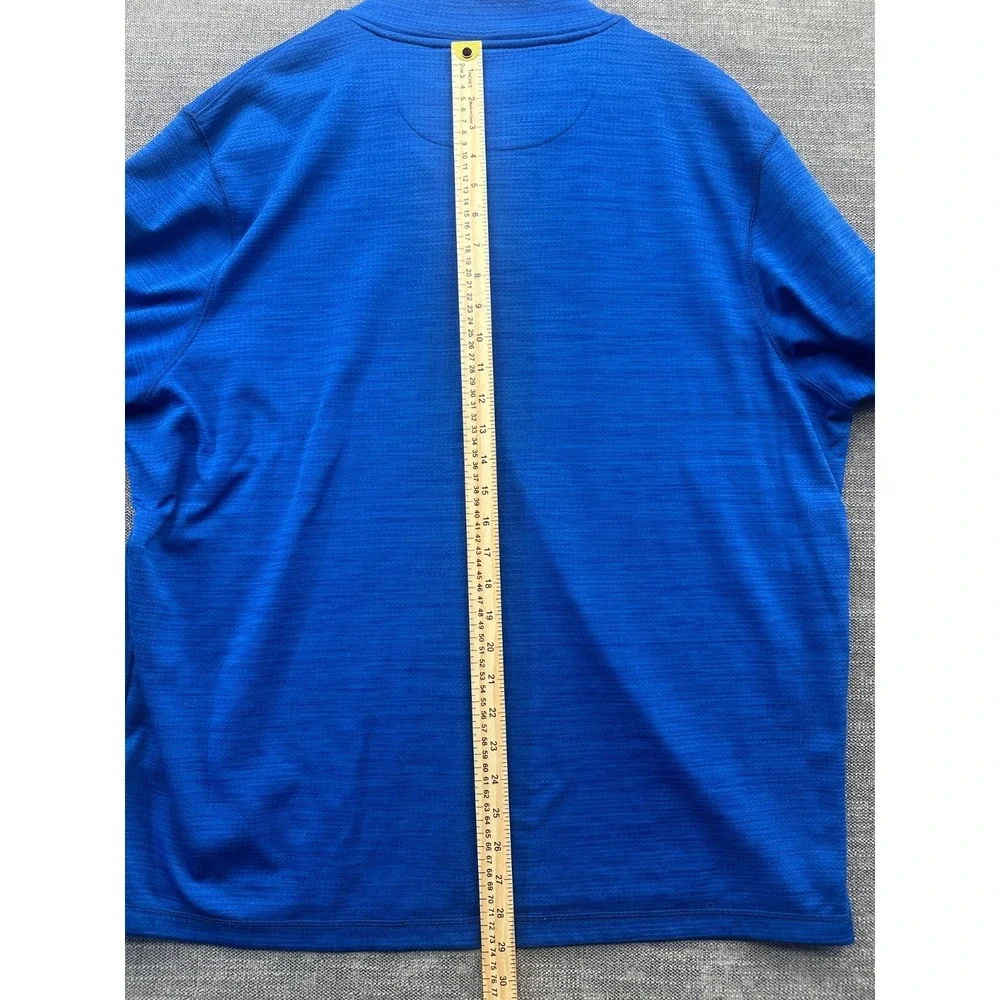 Club Room Performance Sweatshirt Mens 2XL Blue 1/4 Zip Long Sleeve Active Wear